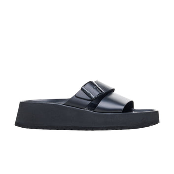 Almina Exquisite Plateau-Wedge-Schuhe aus schwarzem Glattleder