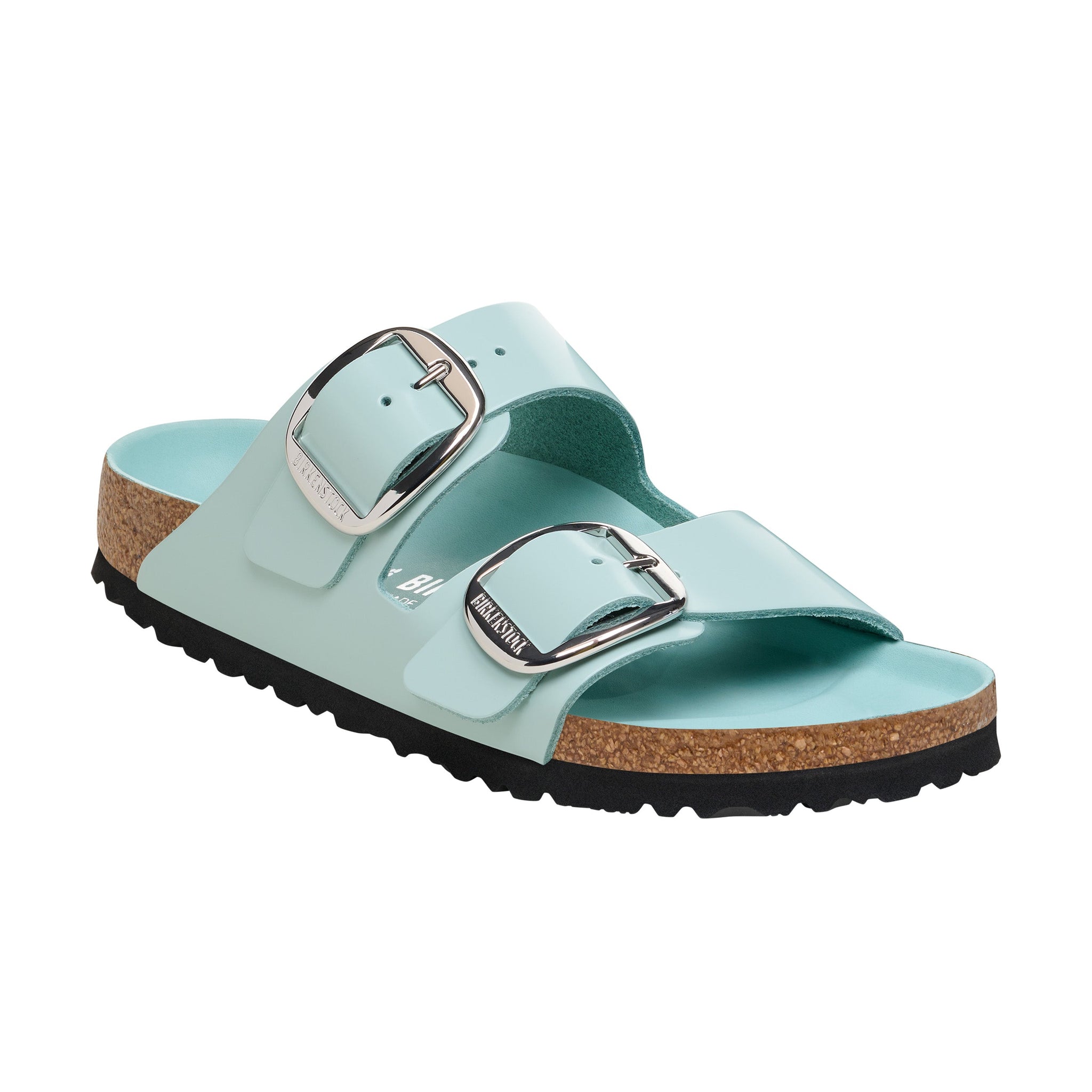 Arizona Big Buckle High Shine Surf Green Naturleder Lack