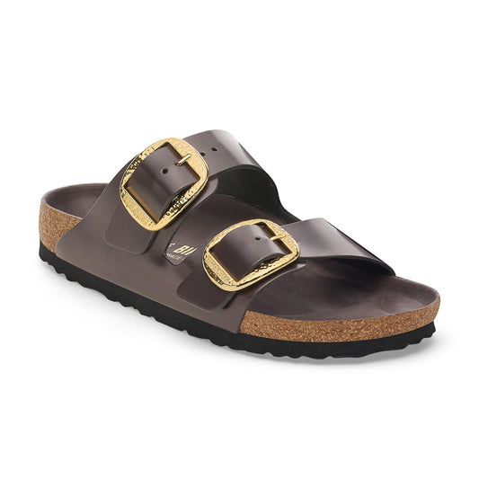 Arizona Hammered Big Buckle Hochglanz Espresso Naturleder Lack