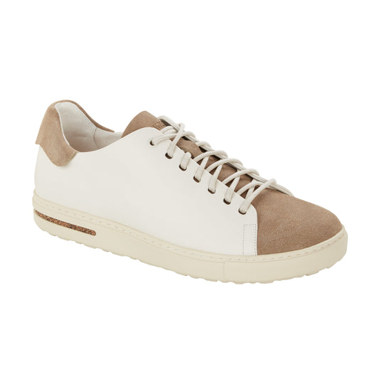 Bend Low Grau Taupe/Eierschalenfarbenes Glattleder