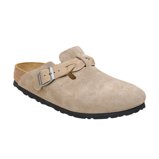 Boston Geflochtenes Taupe Wildleder