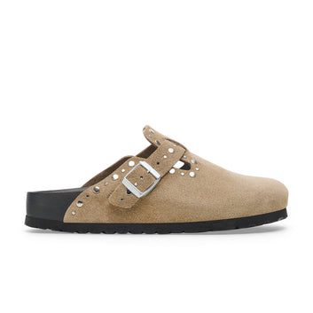 Boston Exquisite Nieten Taupe Wildleder