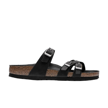 Franca Big Buckle Schwarzes geöltes Leder