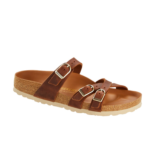 Franca Big Buckle Cognac Geöltes Leder
