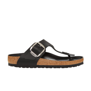 Gizeh Big Buckle Schwarzes Glattleder