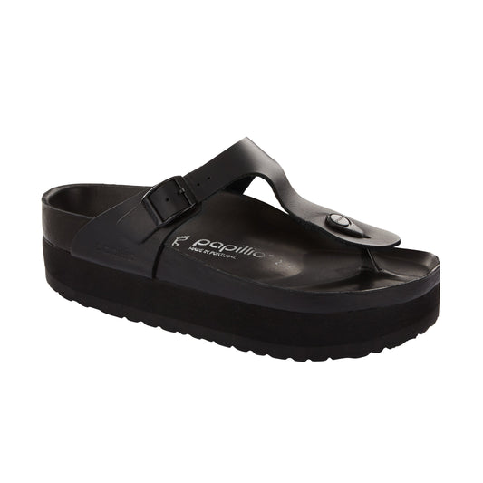 Gizeh Exquisite Plateausohle Schwarz Naturleder